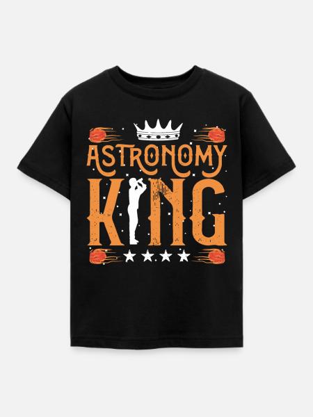 Astrophysik-König - Kinder T-Shirt - Schwarz