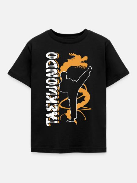 Taekwondo - Kinder T-Shirt - Schwarz