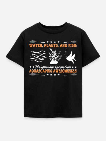 Aquascaping-Großartigkeit - Kinder T-Shirt - Schwarz