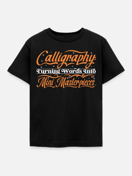 Kalligraphie - Kinder T-Shirt - Schwarz