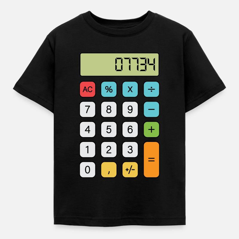 Hello Calculator - Kids' T-Shirt - black
