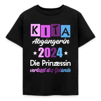 Kita Abgänger 2024 Schulkind Einschulung Mädchen - Kinder T-Shirt - Schwarz - Vorne - AI Model Kid Female (0cm)