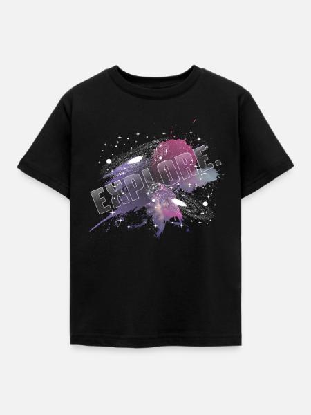 Erforschen. - Kinder T-Shirt - Schwarz