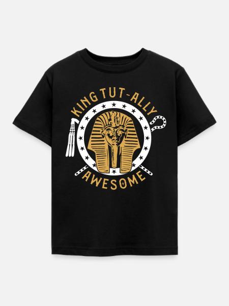 König Tut-ally genial - Kinder T-Shirt - Schwarz
