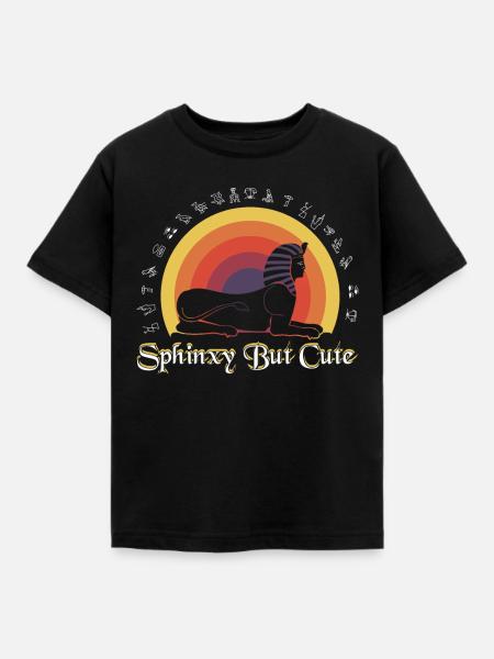 Sphinxy, aber niedlich - Kinder T-Shirt - Schwarz