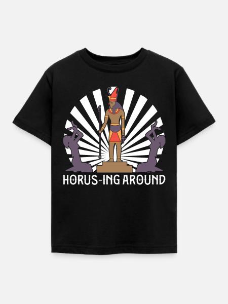 Horus-Herumspielen - Kinder T-Shirt - Schwarz