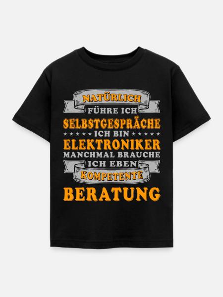 Elektriker / Elektroniker - kompetente Beratung - Kinder T-Shirt - Schwarz