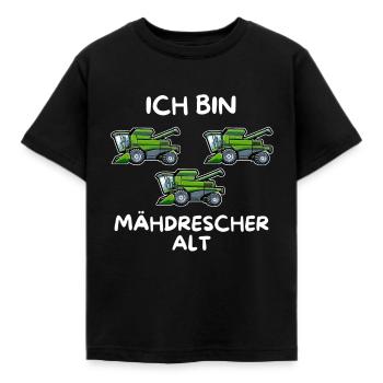 Ich bin 3 Mähdrescher alt 3. Geburtstag - Kinder T-Shirt - Schwarz - Vorne - AI Model Kid Female (0cm)