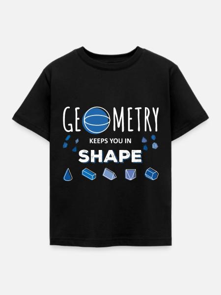 Geometrie Spruch - Kinder T-Shirt - Schwarz