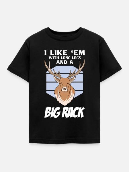 Hirschjagd - Kinder T-Shirt - Schwarz