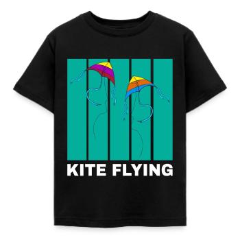 Cerf-volant Dicton cerf-volant Cadeau - T-shirt Enfant - noir - Devant - AI Model Kid Female (0cm)