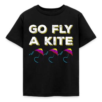 Cerf-volant - T-shirt Enfant - noir - Devant - AI Model Kid Female (0cm)