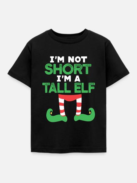 Großer Elf Elf Weihnachten - Kinder T-Shirt - Schwarz