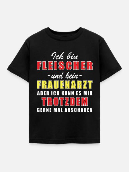 Beruf Berufung Job Fleischer - Kinder T-Shirt - Schwarz