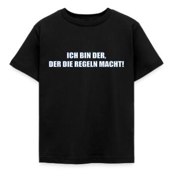 Ich mache die Regeln - Kinder T-Shirt - Schwarz - Vorne - AI Model Kid Female (0cm)