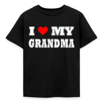 I Love Grandma - Kinder T-Shirt - Schwarz - Vorne - AI Model Kid Female (0cm)