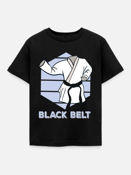 Schwarzer Gürtel - Kinder T-Shirt - Schwarz
