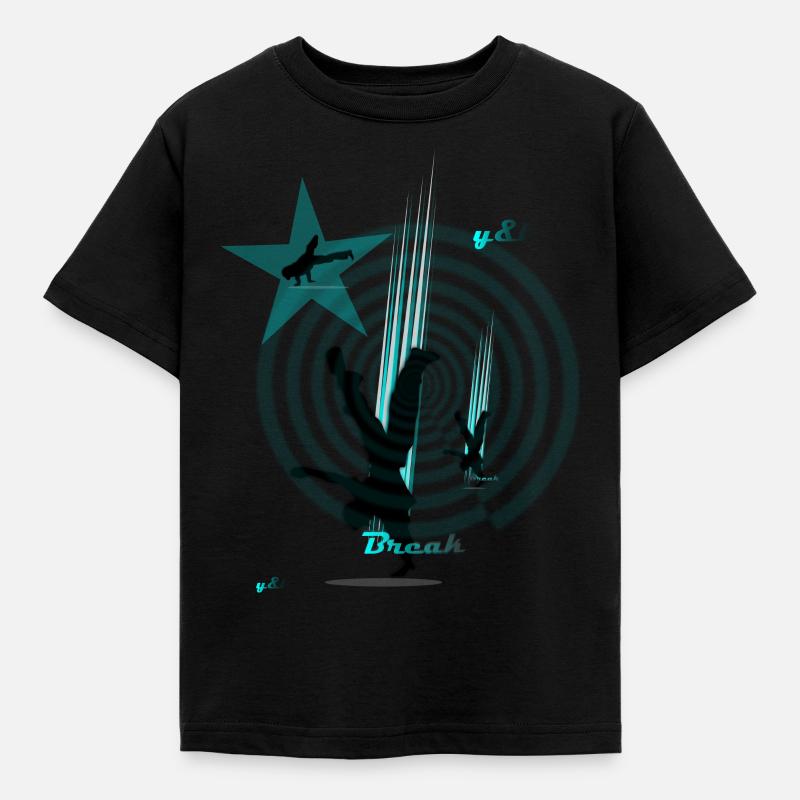 Breakdancer - Kinder T-Shirt - Schwarz