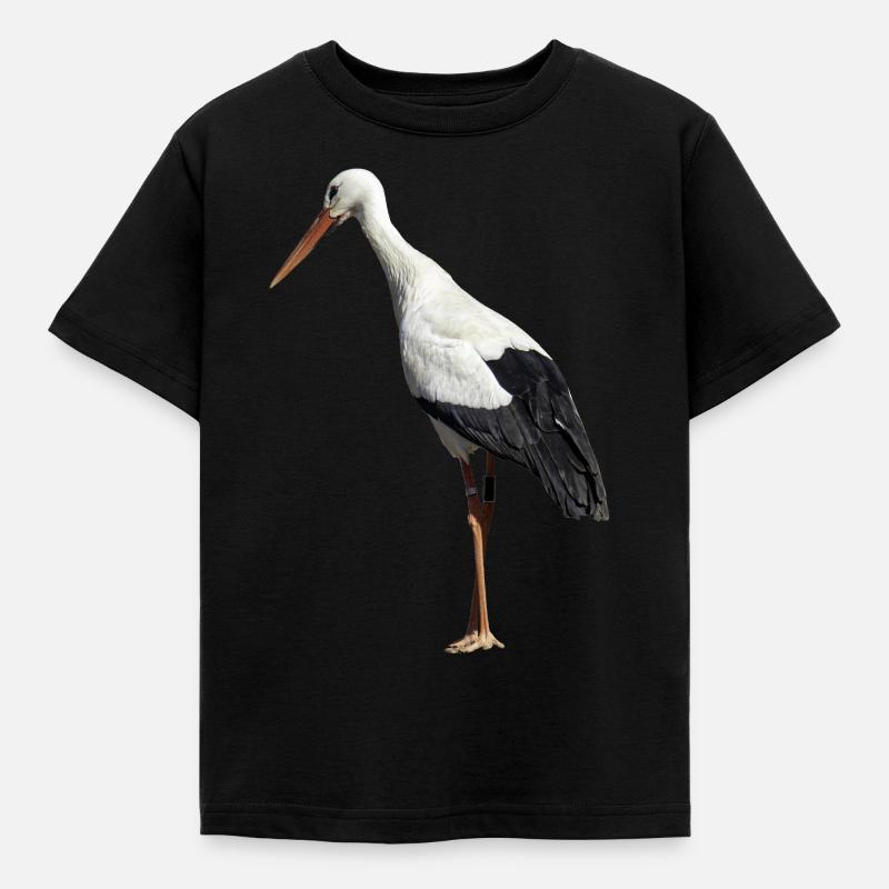 Storch - Kinder T-Shirt - Schwarz