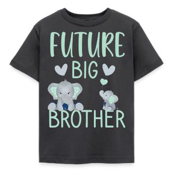 Child future big brother pregnancy announcement - T-shirt Enfant - charbon - Devant - AI Model Kid Female (0cm)