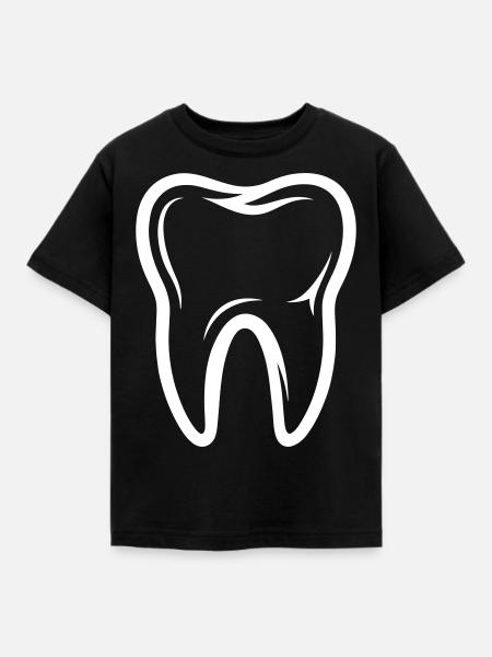 Zahn Symbol - Kinder T-Shirt - Schwarz