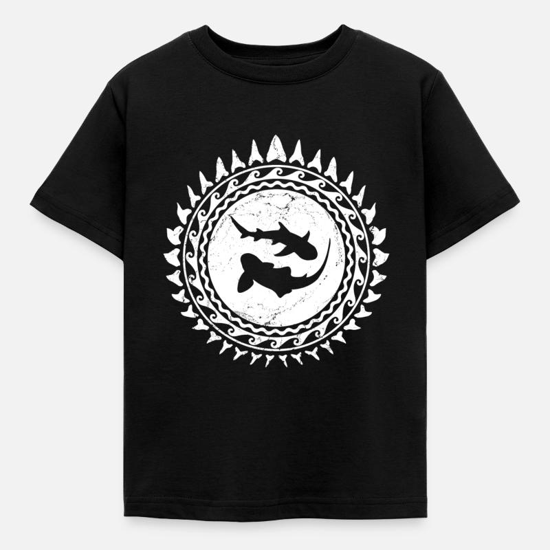 Zebrahai - Kinder T-Shirt - Schwarz