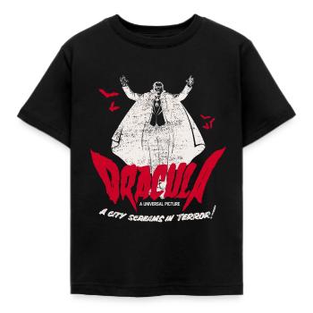 Universal Monsters Dracula L'écriture Rouge - T-shirt Enfant - noir - Devant - AI Model Kid Female (0cm)