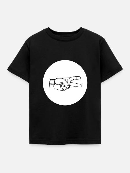 SCHERE (w) - Kinder T-Shirt - Schwarz