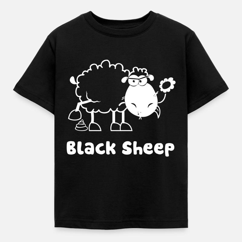 Schwarzes Schaf, Black Sheep - Kinder T-Shirt - Schwarz