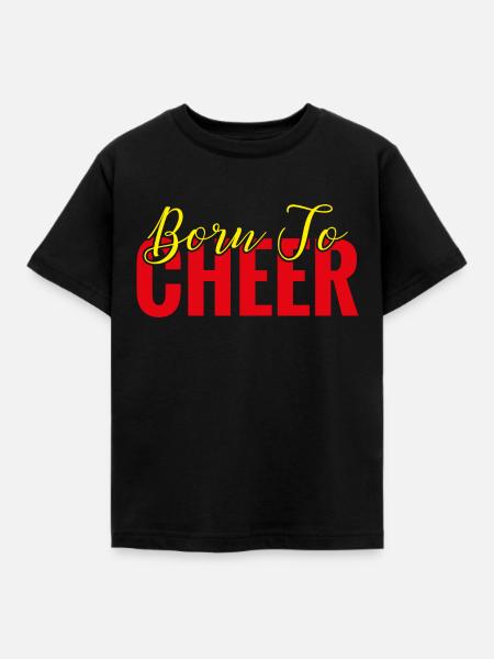 Born To Cheer - Kinder T-Shirt - Schwarz