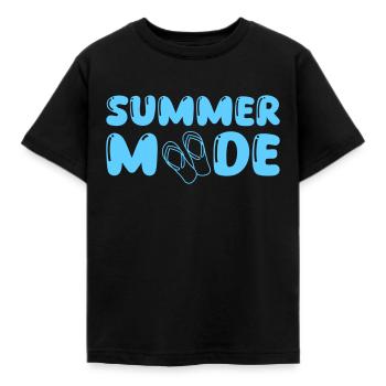 summer mode - Kinder T-Shirt - Schwarz - Vorne - AI Model Kid Female (0cm)