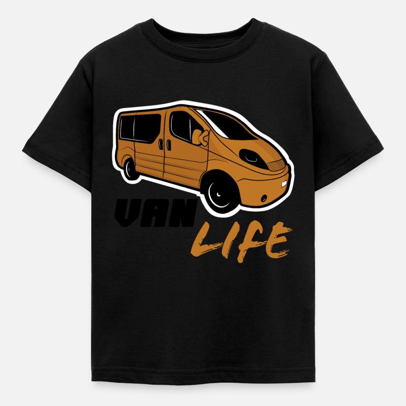 Vanlife - Kinder T-Shirt - Schwarz