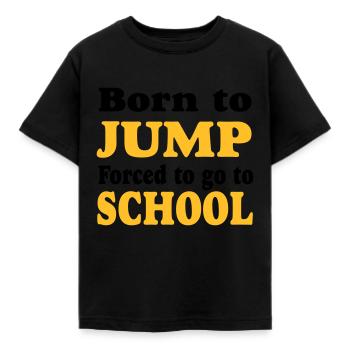 Weitsprung - Hochsprung - Kinder T-Shirt - Schwarz - Vorne - AI Model Kid Female (0cm)