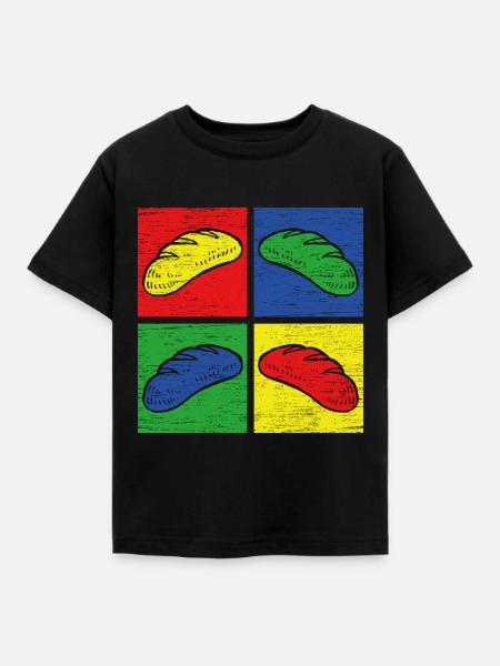 Brot - Kinder T-Shirt - Schwarz