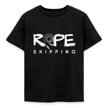Corde Skipper Corde Corde à sauter Sport Idée cadeau - T-shirt Enfant - noir - Devant - AI Model Kid Female (0cm)