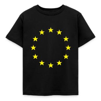 EU European Union Stars Idée Cadeau Europe - T-shirt Enfant - noir - Devant - AI Model Kid Female (0cm)