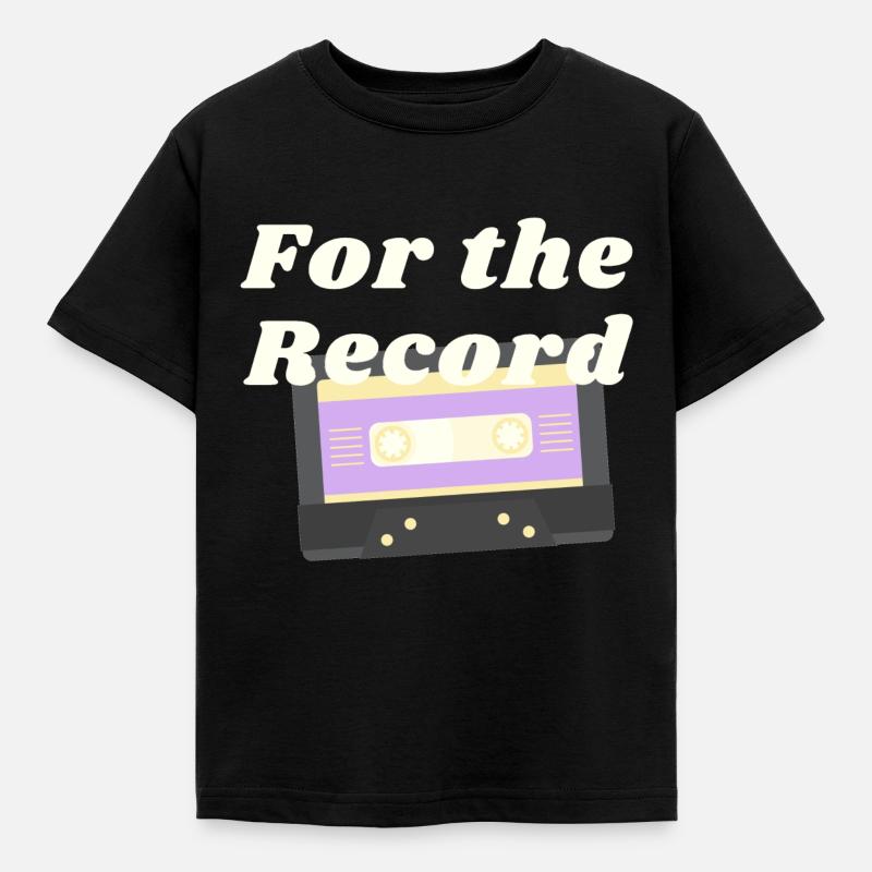 non binary for the record - Kids' T-Shirt - black