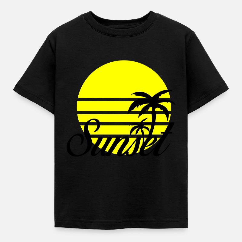 Sunset - Kids' T-Shirt - black