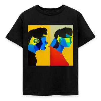 People - Kinder T-Shirt - Schwarz - Vorne - AI Model Kid Female (0cm)