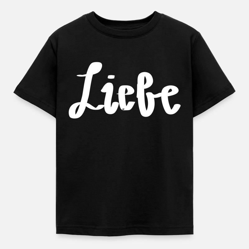 liebe - Kinder T-Shirt - Schwarz