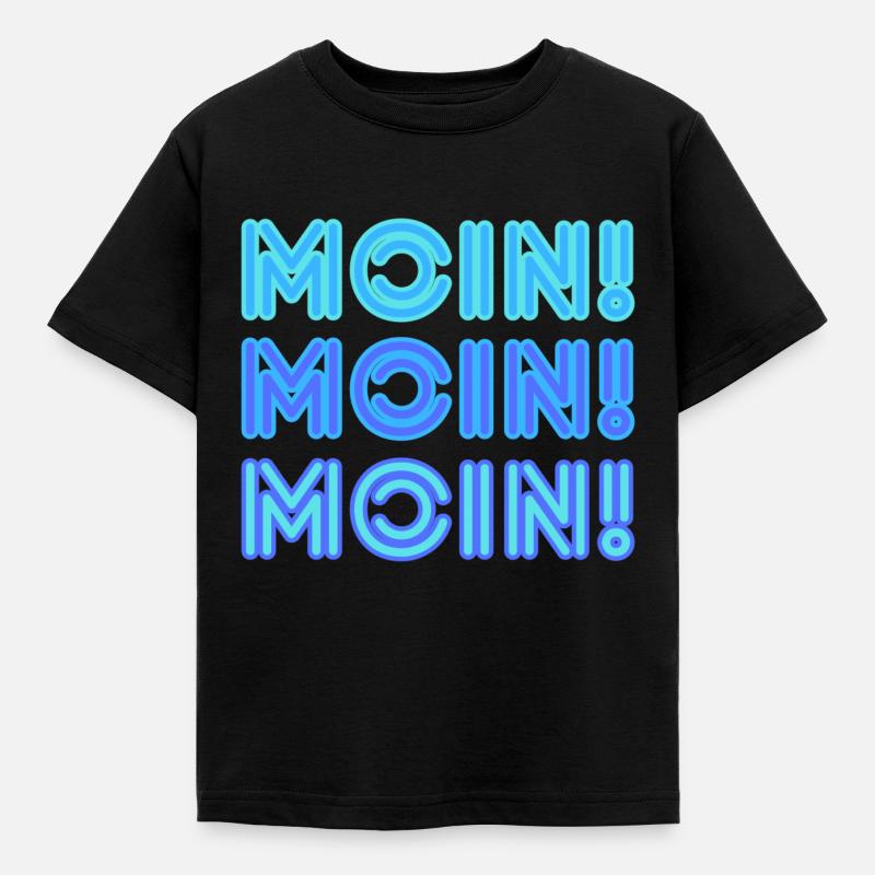Moin Moin Moin - Kinder T-Shirt - Schwarz