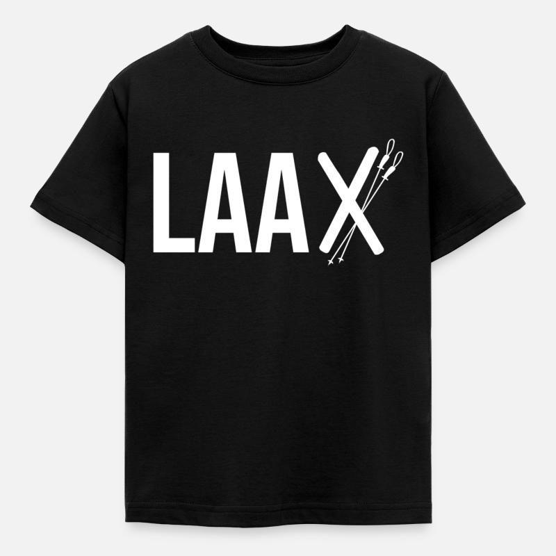 Laax Graubünden Schweiz - Kinder T-Shirt - Schwarz