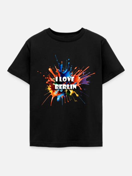 I LOVE BERLIN - Kinder T-Shirt - Schwarz