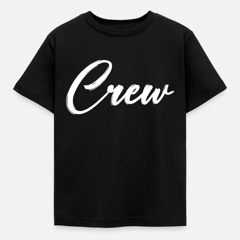 crew - Kinder T-Shirt - Schwarz