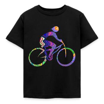 Cyclist - Kids' T-Shirt - black - Front - AI Model Kid Female (0cm)