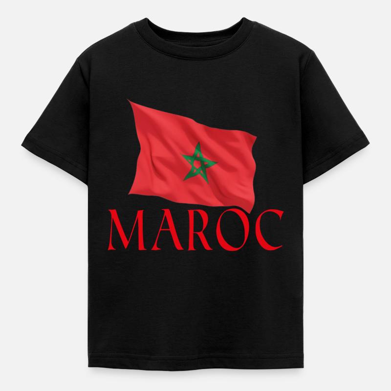 Marokko - Kinder T-Shirt - Schwarz