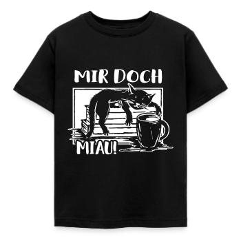 mir doch Miau, Katze hat keine Lust - Kinder T-Shirt - Schwarz - Vorne - AI Model Kid Female (0cm)