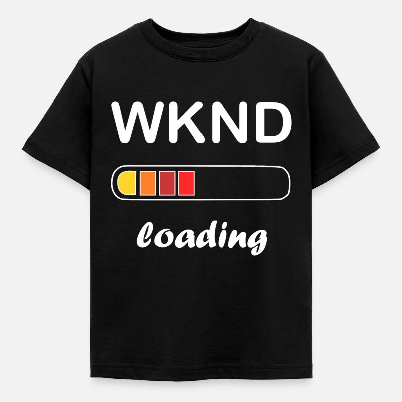 weekend loading - Kids' T-Shirt - black