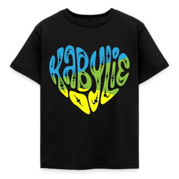Kabylie Dans Mon Cœur - T-shirt Enfant - noir - Devant - AI Model Kid Female (0cm)