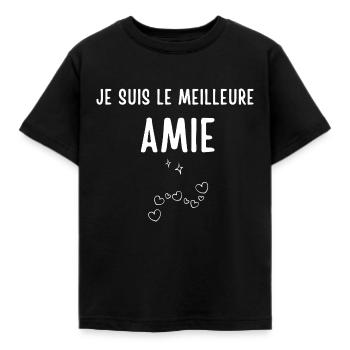 je suis le meilleure amie - T-shirt Enfant - noir - Devant - AI Model Kid Female (0cm)
